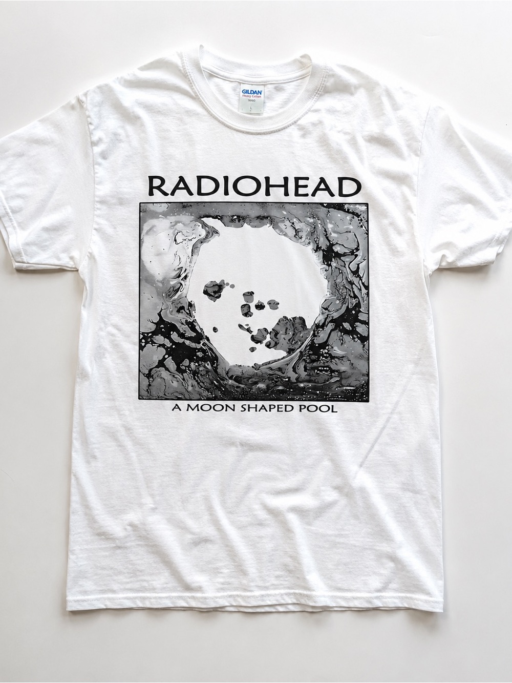 Gildan White Radiohead 'A Moon Shaped Pool' Graphic Tee